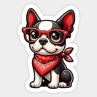 Cute Boston Terrier Sticker